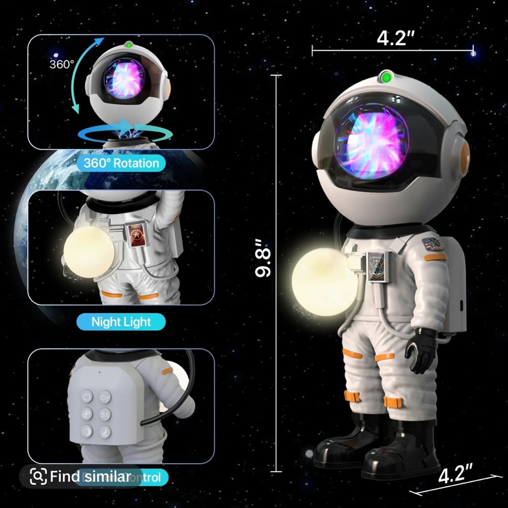 Astronaut ceiling LED lamp with 360° Rotation